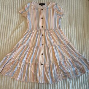Trixxi Pastel Striped Dress